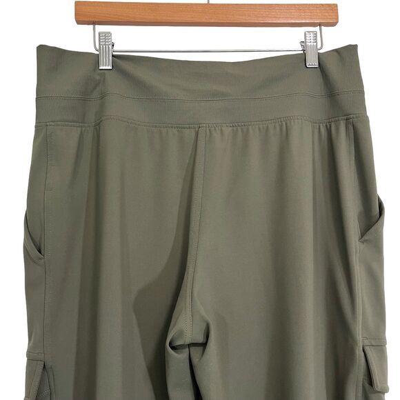 Athleta Venice High Rise Cargo Jogger Pants Moss Green XL - Picture 6 of 8